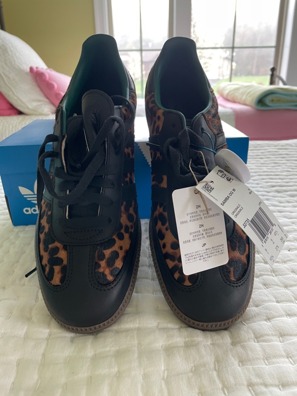 adidas Leopard Print Black and Brown Women's Sneakers